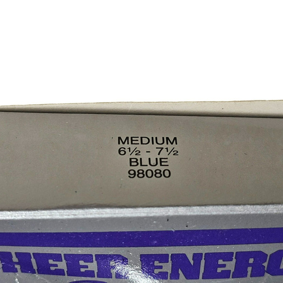 Vintage L'eggs Sheer Energy Soft Ballet Slippers Medium Blue Terry NEW 1980s - Picture 2 of 3